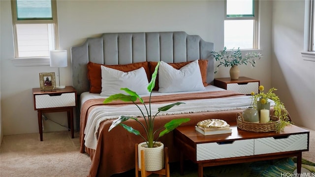 view of carpeted bedroom