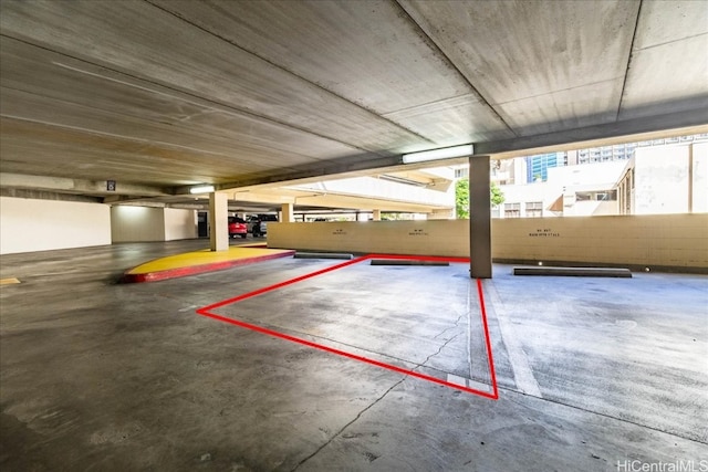 view of parking deck