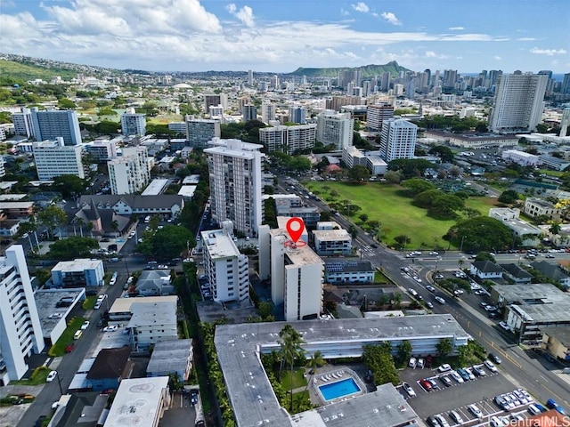 aerial view with a view of city