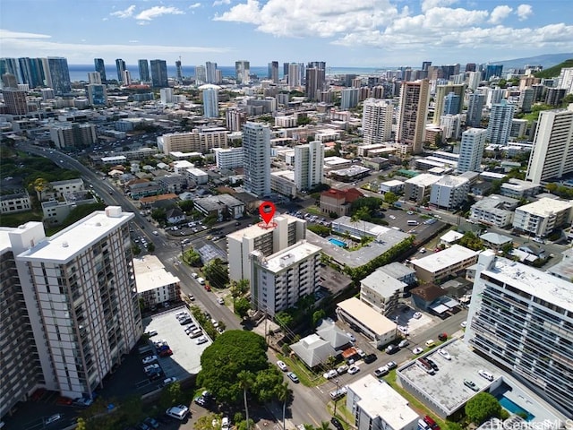 bird's eye view featuring a view of city