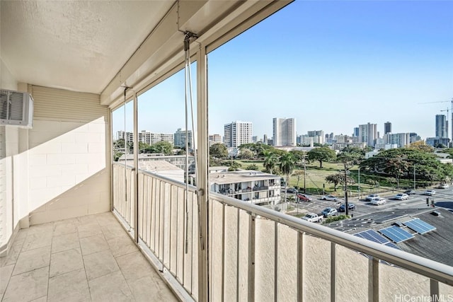 balcony featuring a view of city