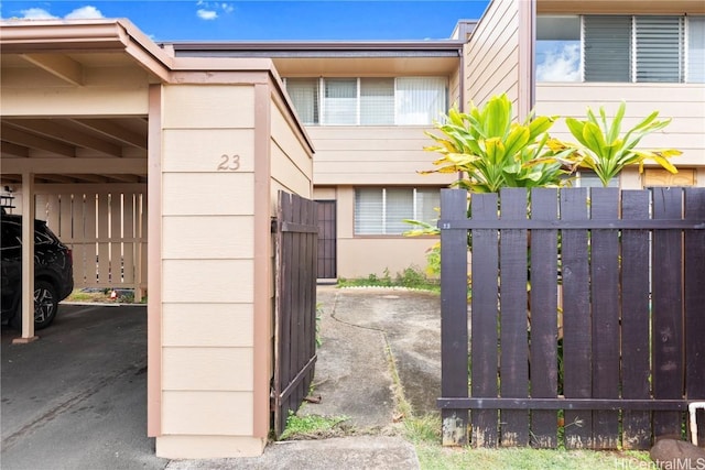 exterior space featuring fence