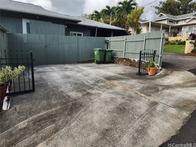 view of patio with fence