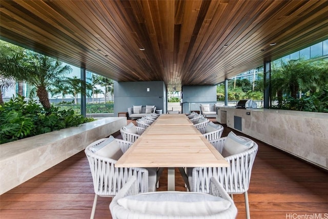 view of patio / terrace with outdoor dining area and area for grilling