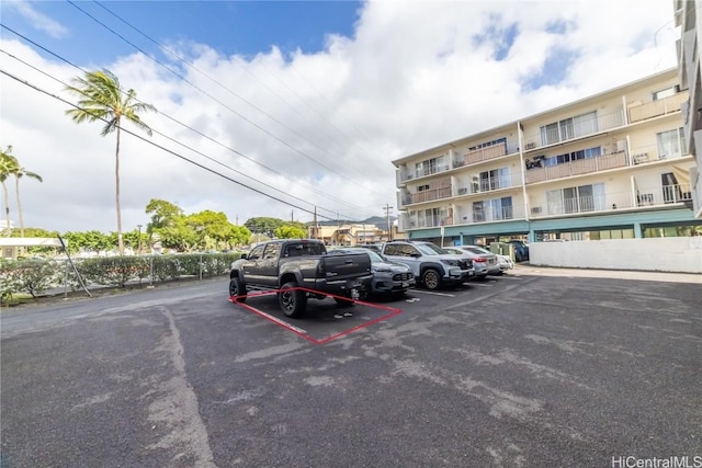 view of uncovered parking lot