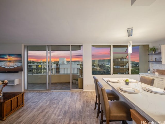 dining room featuring wood finished floors