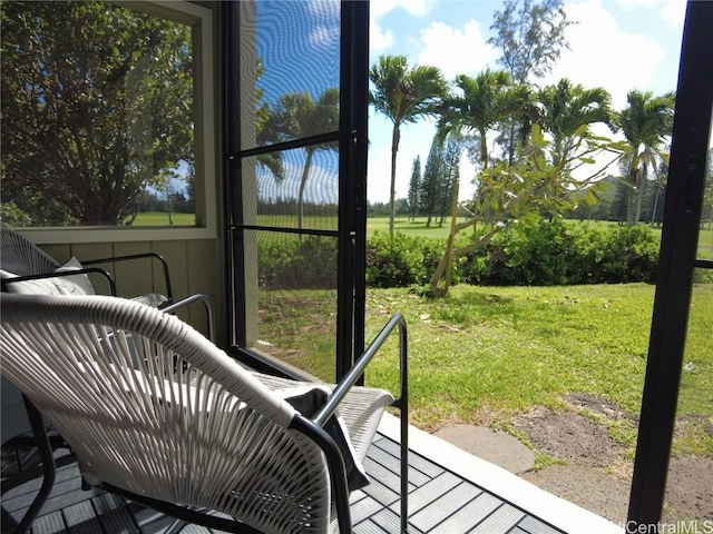 view of sunroom / solarium