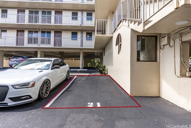 view of uncovered parking lot