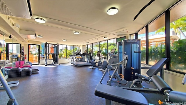 view of gym