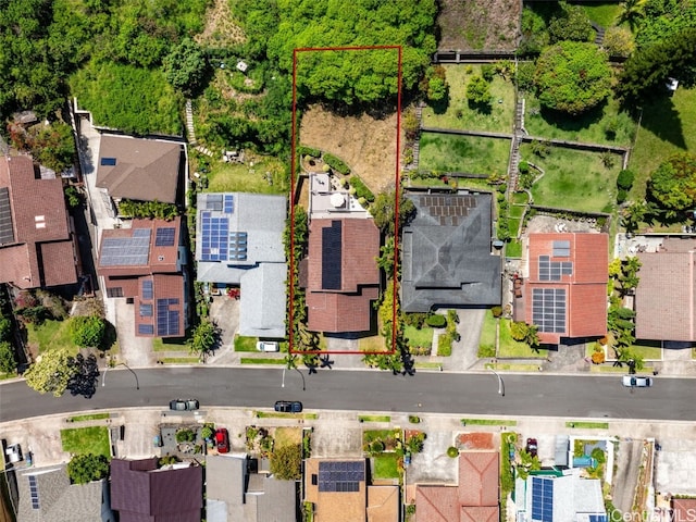 bird's eye view with a residential view