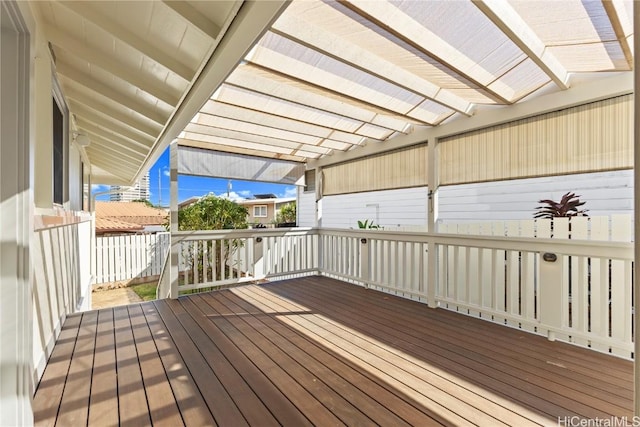 view of wooden terrace