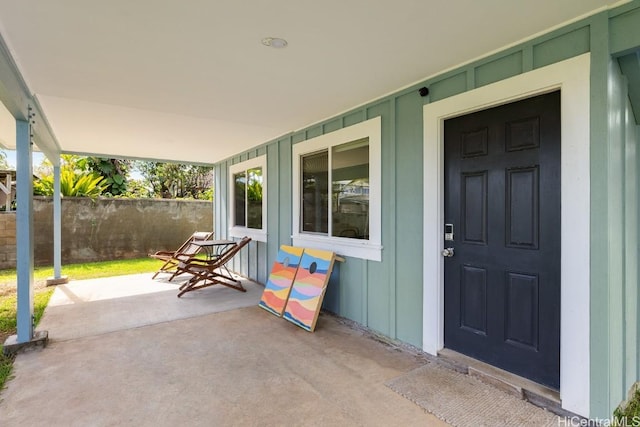 view of patio / terrace featuring a porch