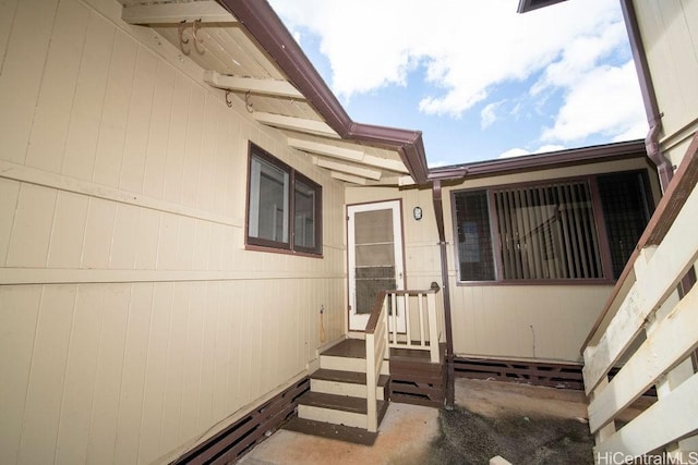 view of doorway to property