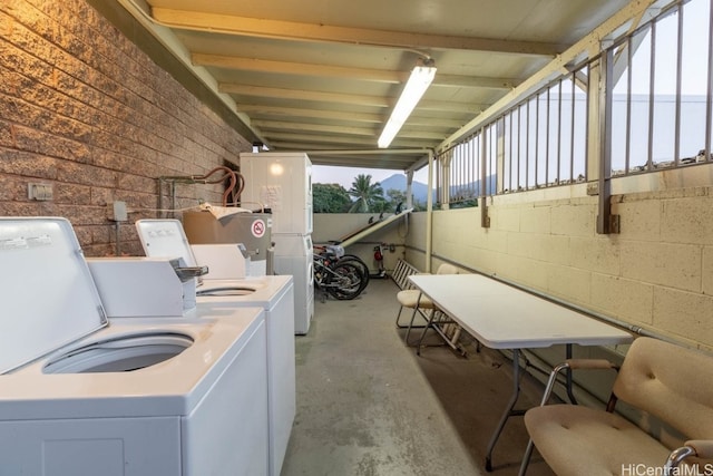 laundry area featuring separate washer and dryer