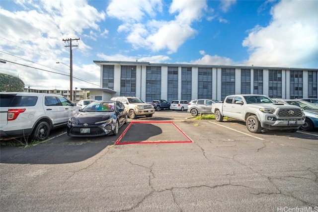 view of uncovered parking lot