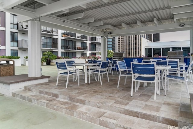 view of patio with outdoor dining space