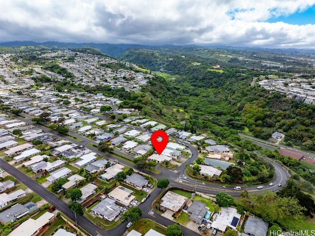 bird's eye view with a residential view