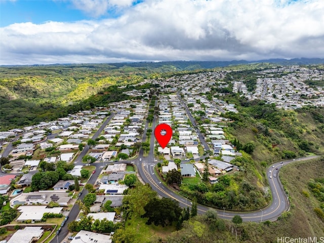 drone / aerial view with a residential view