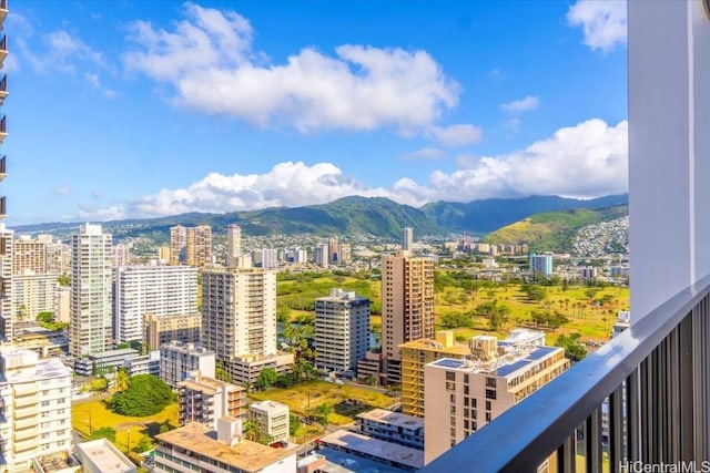 property view of mountains featuring a view of city