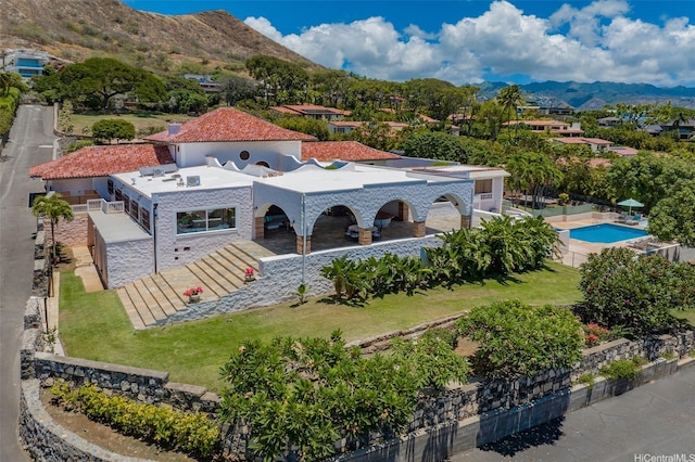 3735- Diamond Head Rd, Honolulu, HI 96816 - aerial view of property and surrounding area featuring a mountainous background