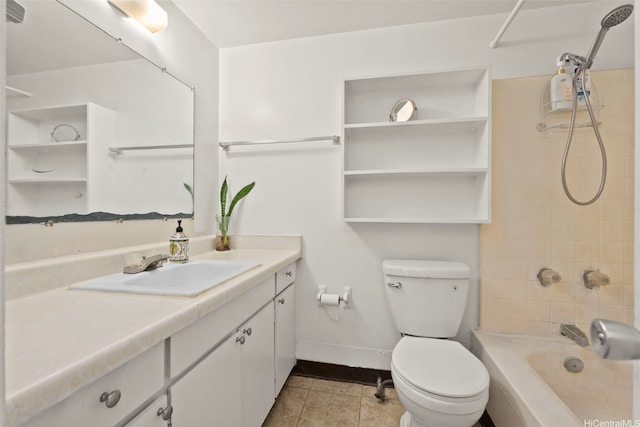 94-246 Leoku St Unit E306, Waipahu, HI 96797 - bathroom with vanity, shower / bathtub combination, and tile patterned flooring