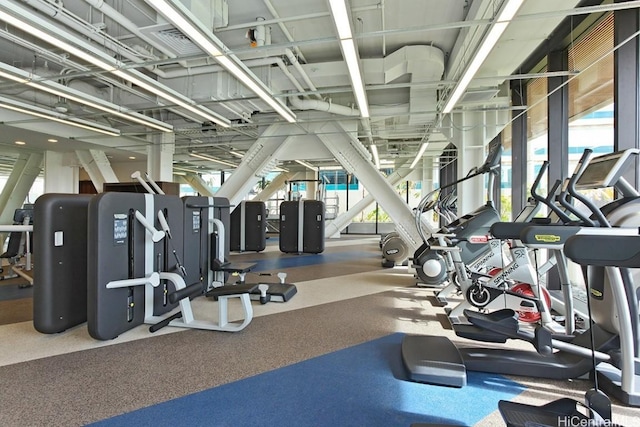 view of workout area