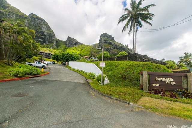 view of home's community with a mountain view