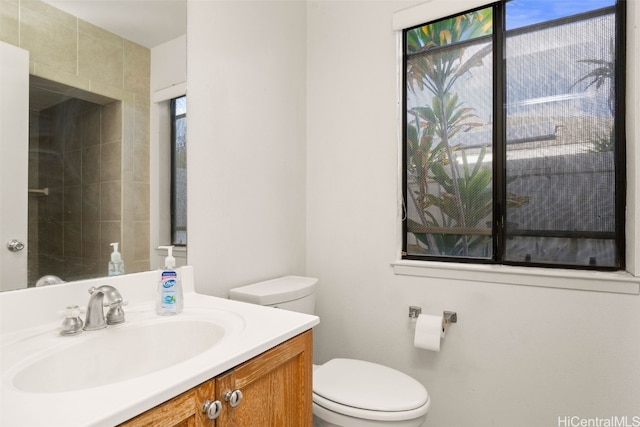 bathroom featuring toilet and vanity