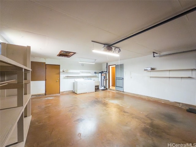 garage with separate washer and dryer