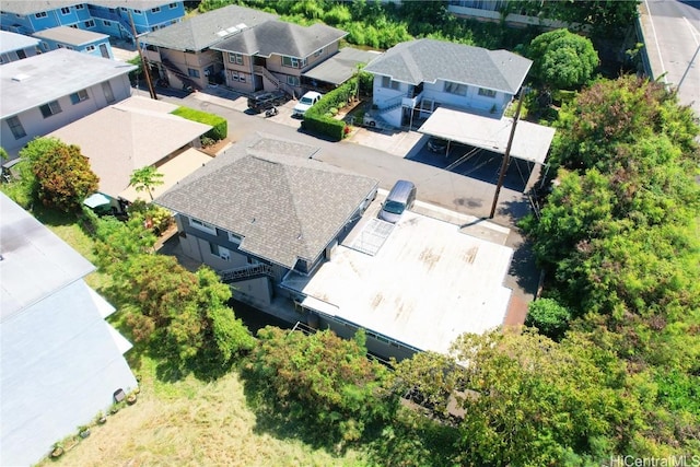 drone / aerial view with a residential view