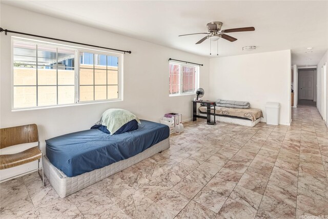 1840 Lusitana St Unit A, Honolulu, HI 96813 - bedroom with a ceiling fan