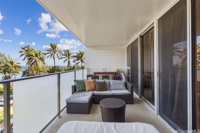 balcony with an outdoor hangout area