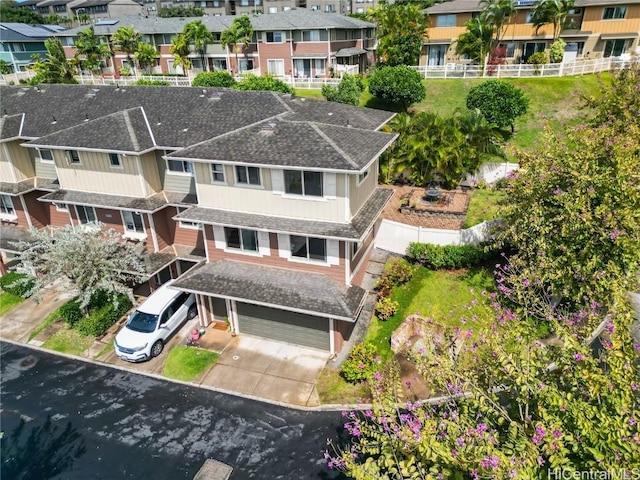 drone / aerial view featuring a residential view