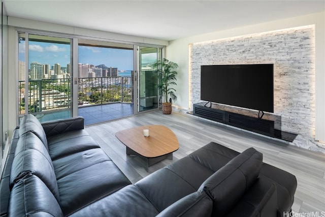 living room featuring wood finished floors