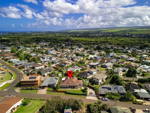 drone / aerial view with a residential view