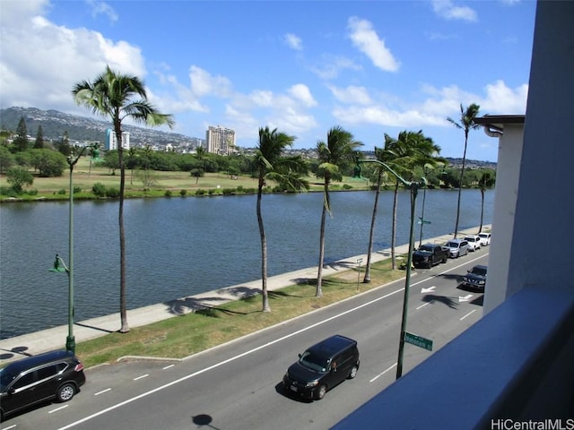 view of water feature