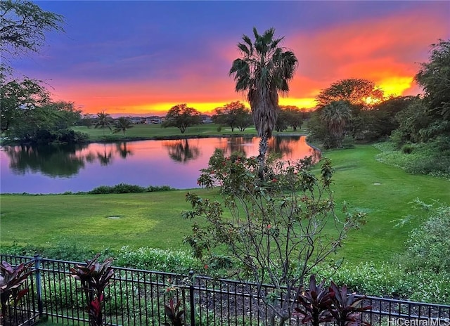 water view with fence