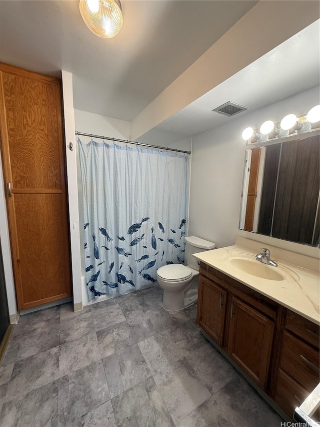 1710 Punahou St Unit 305, Honolulu, HI 96822 - bathroom with vanity, a shower with curtain, and stone finish flooring