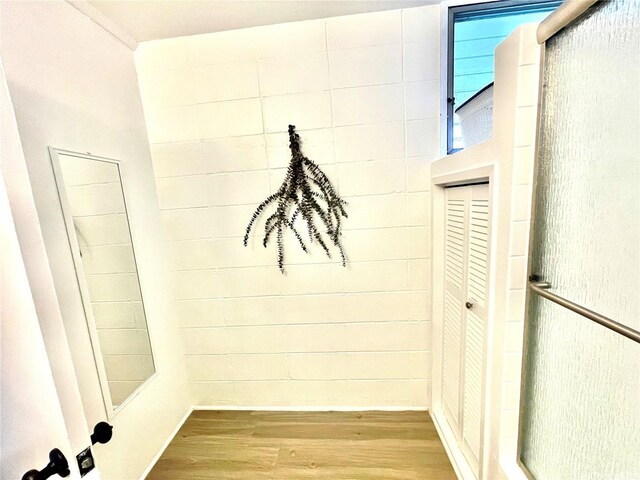interior space with wood finished floors