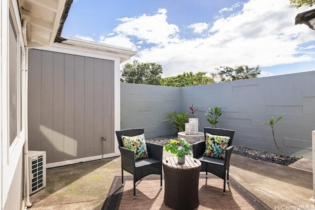 view of patio / terrace with a fenced backyard