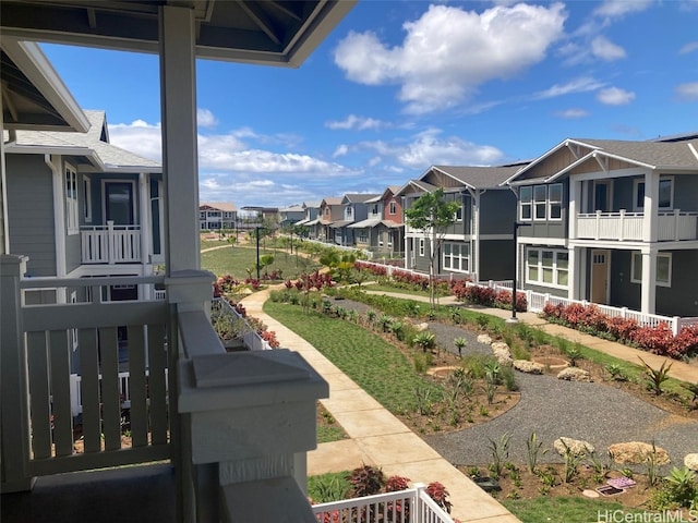 view of yard with a residential view