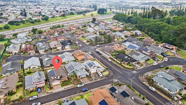 drone / aerial view featuring a residential view