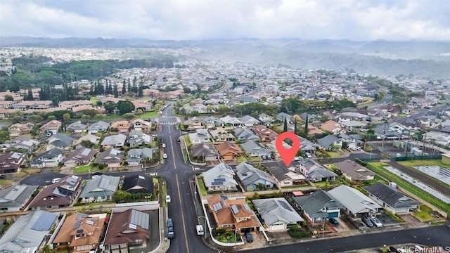 aerial view with a residential view