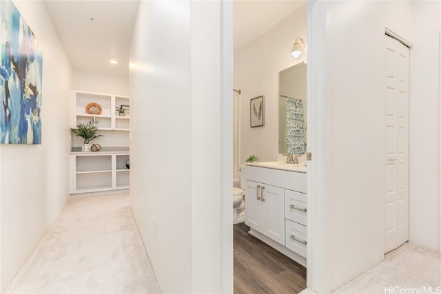 full bath with vanity and toilet