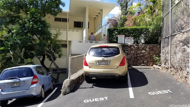 view of uncovered parking lot