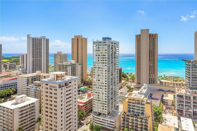 view of city featuring a water view