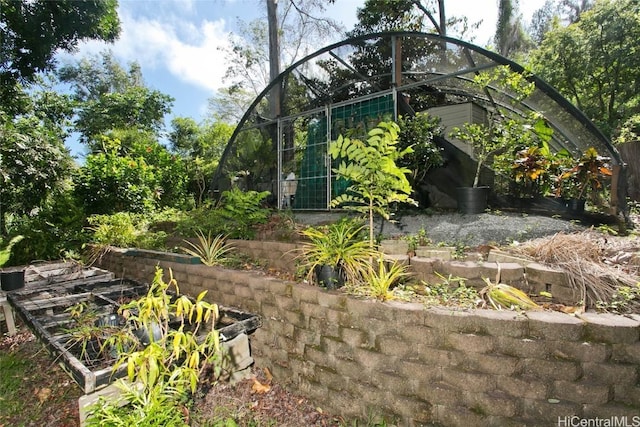 view of yard with a vegetable garden