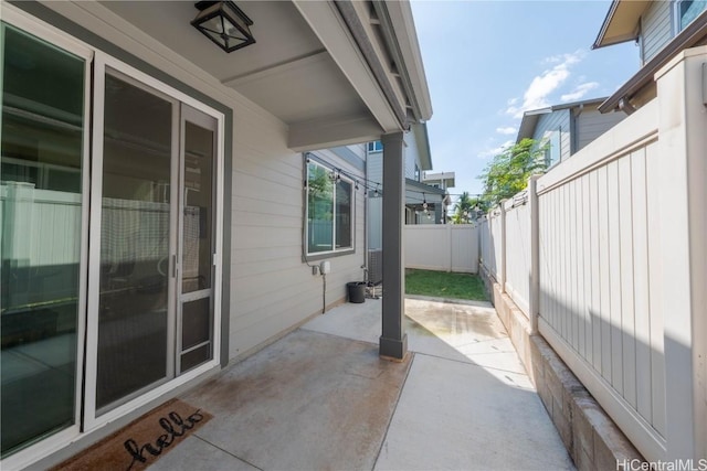 view of patio / terrace with a fenced backyard