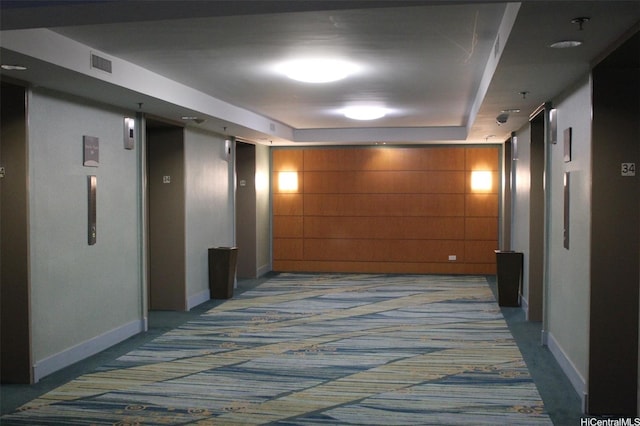 410 Atkinson Dr Unit 2209, Honolulu, HI 96814 - corridor with carpet, baseboards, and a tray ceiling