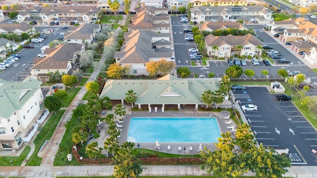 birds eye view of property featuring a residential view